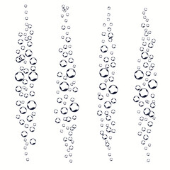Naklejka na ściany i meble Vector illustration of fizzing bubles isolated on white background