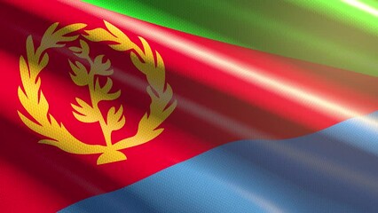 Eritrea shiny flag - loop animation
