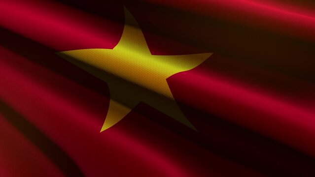 Vietnam flag - loop animation