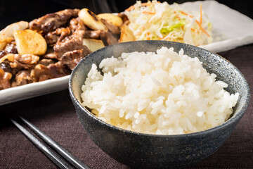 ご飯と牛焼肉
