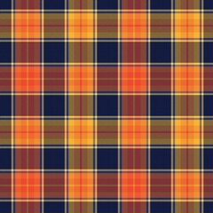 Orange Ombre Plaid textured Seamless Pattern