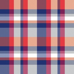 Blue Ombre Plaid textured Seamless Pattern