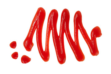 Ketchup on an isolated white background