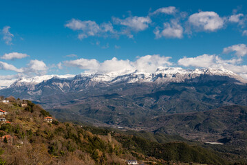 Fototapeta premium Tzoumerka mountain in a winter day, Ioannina,Epirus, Greece