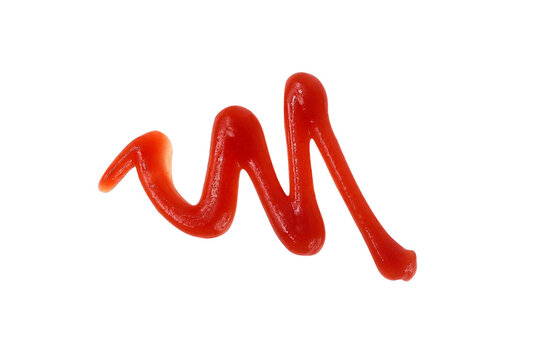 Ketchup on an isolated white background