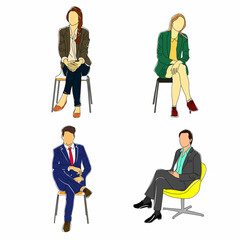 corporate people | people vector| officers | vector | cartoon