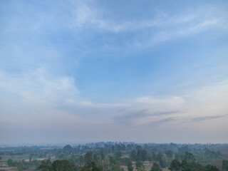 White clouds and blue sky textured background