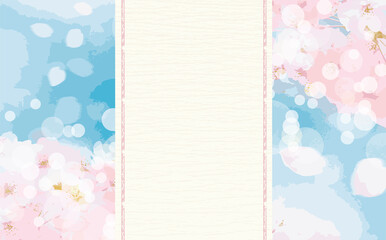 saku桜の背景イラスト　和柄