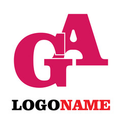 logo and icon design with combination alphabet concept 