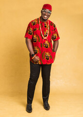 Igbo Traditionally Dressed Business Man Standing in Strong Stance