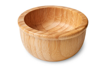 Empty wooden bowl