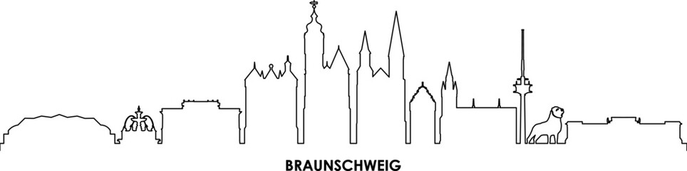 BRAUNSCHWEIG Niedersachsen Deutschland City Skyline Vector
