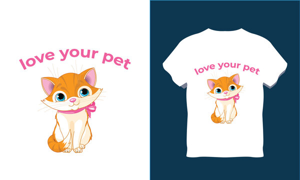 Love Your Pet Day T-shirt Design Vector