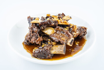 Chinese food braised beef ribs