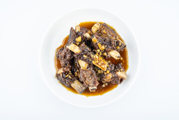 Chinese food braised beef ribs