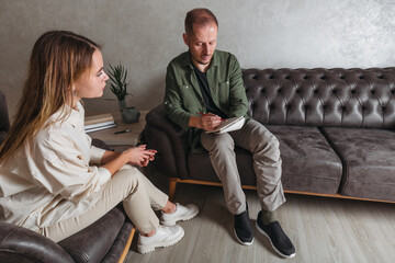 Mental health treatment session concept