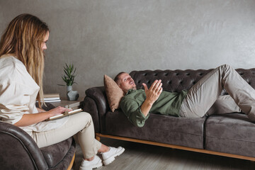 Mental health treatment session concept