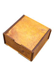Wooden box lying on the table