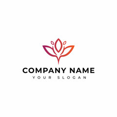 Lotus wellness logo vector design template