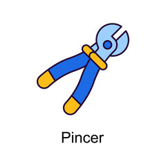 Pincer vector Filled Outline Icon Design illustration. Home Improvements Symbol on White background EPS 10 File