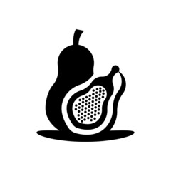 Papaya fruit icon vector design templates