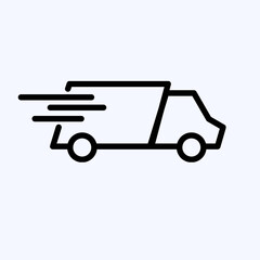 delivery icon on white background in svg format