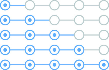 Scrollbar blue elements. Rollover digital navigation. Process download. Vector