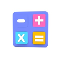 Finance tools on white background. 3d rendering