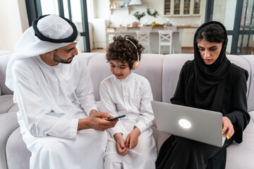 happy family spending time together