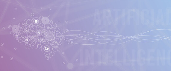 Conceptual technology illustration of artificial intelligence