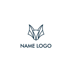 Wolf logo design icon vector template