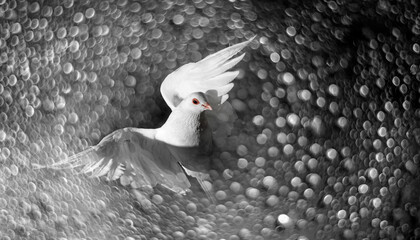  a white pigeon