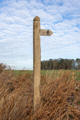 Public footpath sign