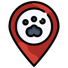 Location pin Filled Outline