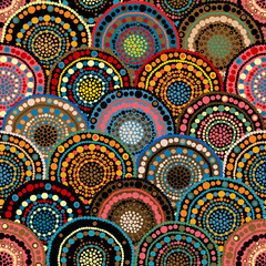 Vintage seamless background in Japanese style seigaiha