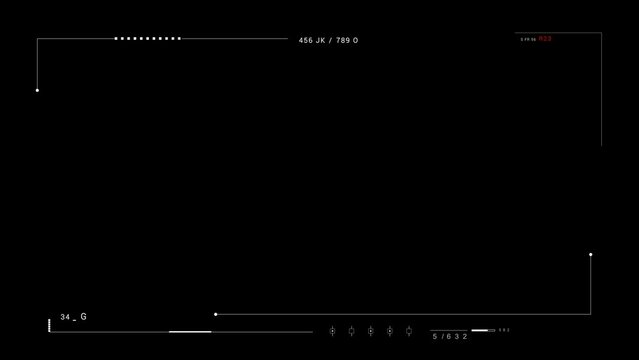 HUD Frame.Camera vewfinder HUD.Technology HUD data display.Control panel HUD technological infographic.