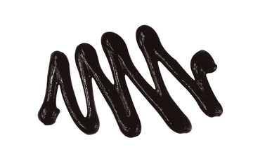 Black paint isolated on white background