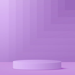 Abstract background with purple color podium for presentation. Vector