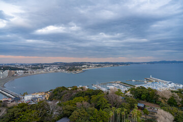 Fototapeta na wymiar 神奈川県藤沢市江の島　展望台から見た景色