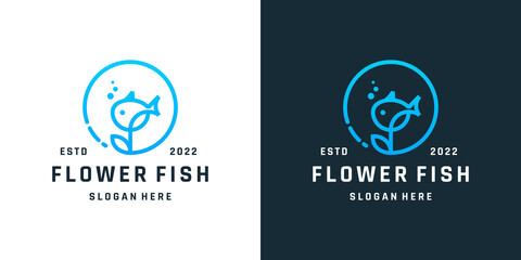 aquarium logo. coral logo