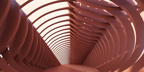 3D Rendering red and white abstract background