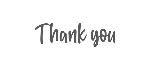 Thank you lettering. Thanks message calligraphy in modern hand drawn style font.