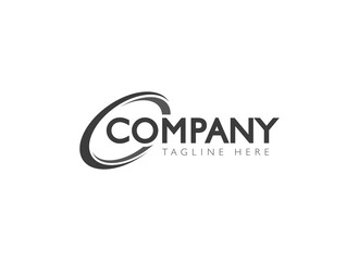 Abstract Business Circle Logo. Black Circle Icon. Usable for Business and Technology Logos. Flat Vector Logo Design Template Element.