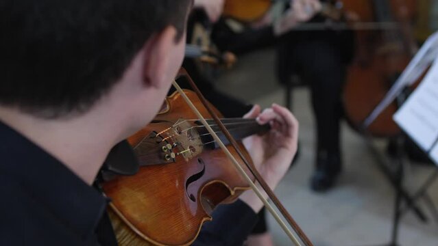 Musicians Playing In A String Quartet