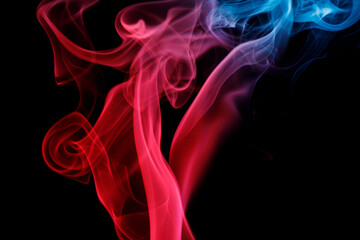 Obraz premium Abstract smoke isolated on black background