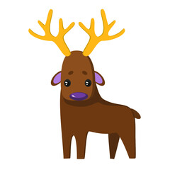 vector illustration kind deer 