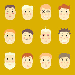 set of cartoon faces