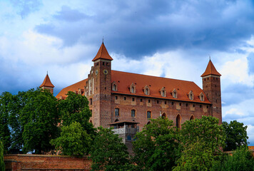  zamek , Polska, gotyk, ruiny, zamek królewski, Wisła,  - obrazy, fototapety, plakaty