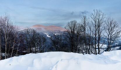 Bieszczady, Polska , połonina , góry, Karpaty, niebo , gwiazdy