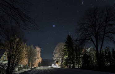 Bieszczady, Polska , połonina , góry, Karpaty, niebo , gwiazdy